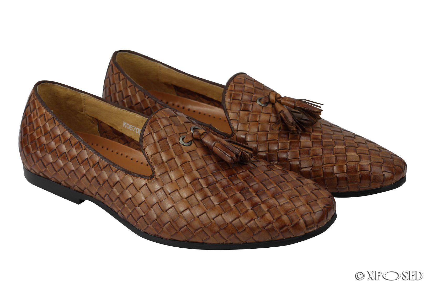 bottines cuir tressé
